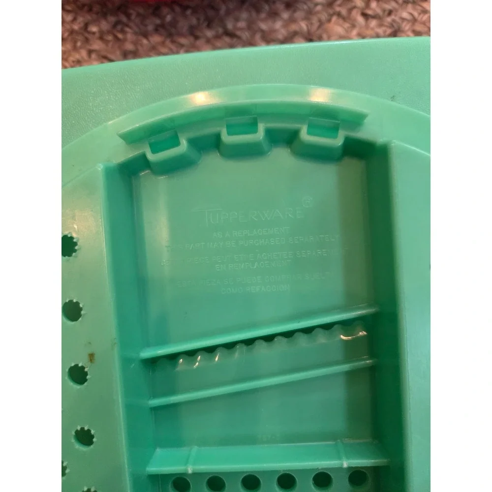 Vintage 60s 70s Tupperware Plastic Food Keeper Divided Storage Tray Grater